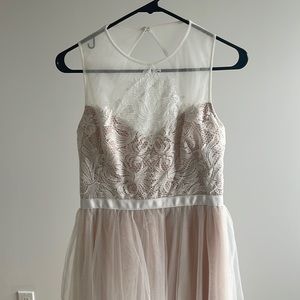 BGBG blush tulle dress
